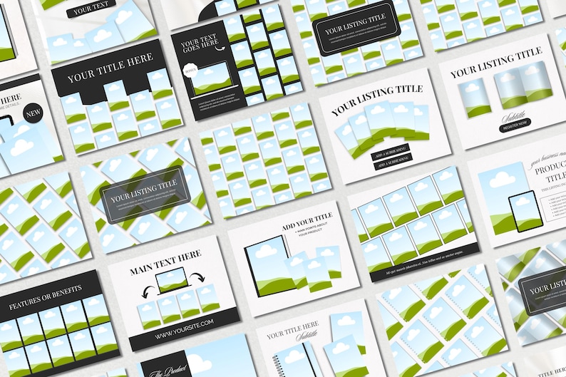 400 Canva Digital Product Seller Mockup Templates | PLR MRR | Editable Photo & Video Etsy Listings eBooks Courses Social Media Kit Branding image 4