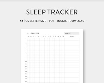 Blank Sleep Tracker Printable | Letters from Elliott
