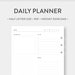 A6, Daily Planner Printable Fillable , Editable Day on One Page Undated ...