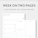 Half Letter, Weekly Planner Printable | Week on Two Pages | Weely Habit ...