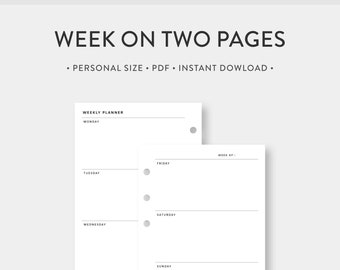 Week On Two Pages Insert Refill 19-68121 £3.25 Filofax 2019 Mini size Diary 