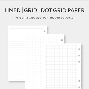 Personal Wide, Lined Notes, Grid Paper, Dot Grid Set | Essential Bundle ...