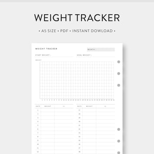 A5, afdrukbaar gewichttracker | Maandelijkse gewichtsverliesgrafiek, fitnessplanner | Lichaamsvoortgang, meting, gezondheidsplan, gewichtslogboek