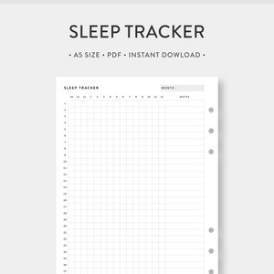 A5, slaaptracker afdrukbaar | Maandelijks slaaplogboek, emotioneel dagboek | Dagelijks eenvoudig minimaal slaapdagboek, trackinglogboek