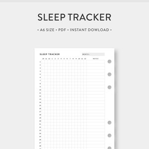 A6, slaaptracker afdrukbaar | Maandelijks slaaplogboek, emotioneel dagboek | Dagelijks eenvoudig minimaal slaapdagboek, trackinglogboek