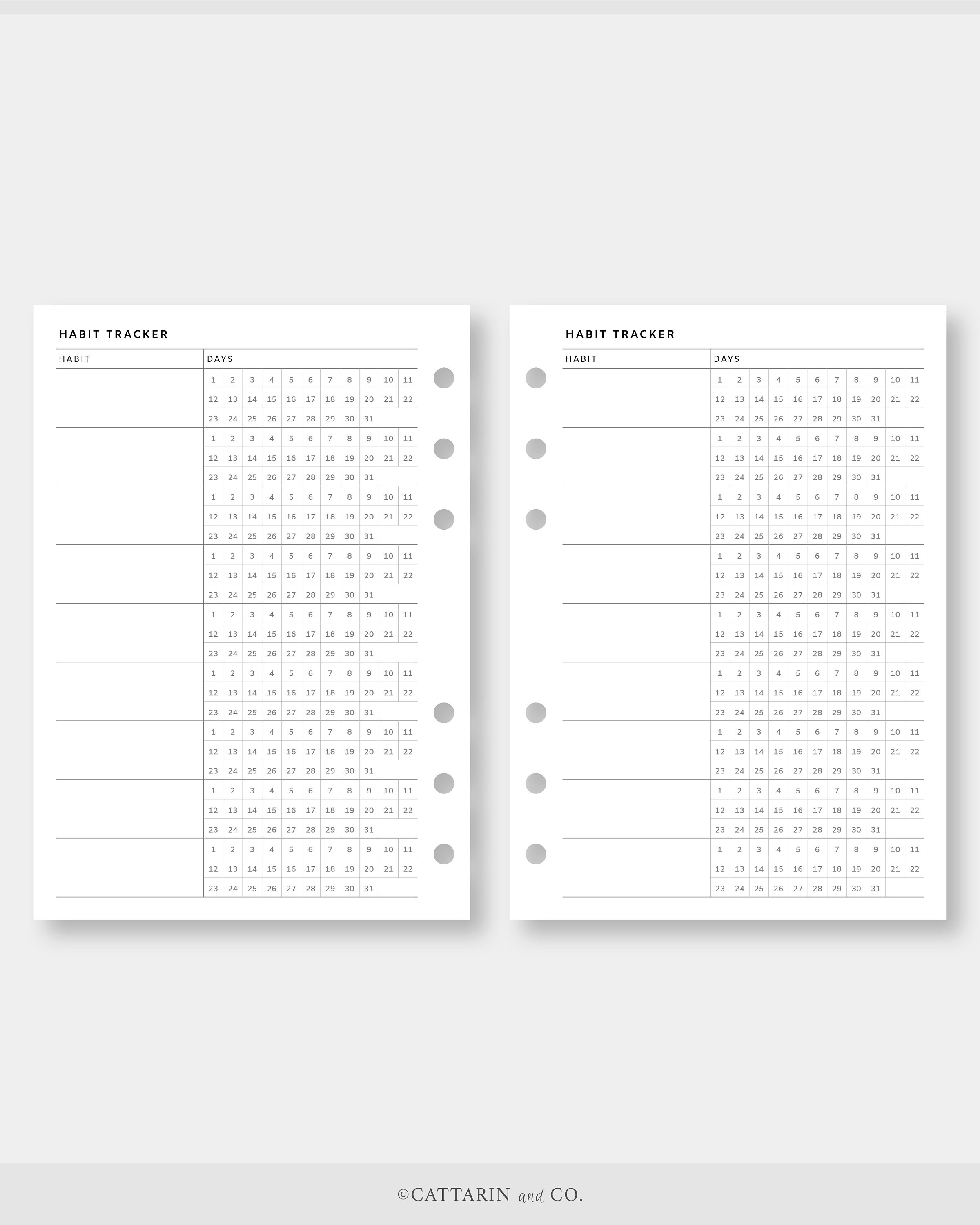 A6, Monthly Habit Tracker Printable Routin Track Simple Minimal ...