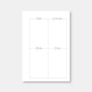 Pocket, Weekly Planner Printable | Week on Two Pages Wo2p | Undated ...