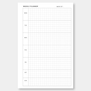 Half Letter Undated Weekly Planner Grid Paper Week on Two - Etsy