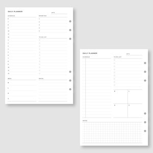A5, Daily Planner Bundle | Printable Pdf Inserts | Daily Agenda, Daily ...