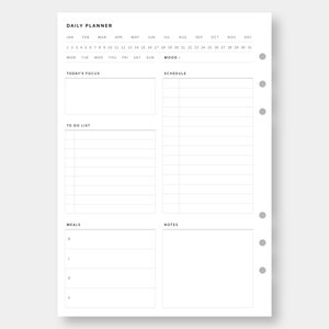 A5, Daily Planner Printable - Etsy