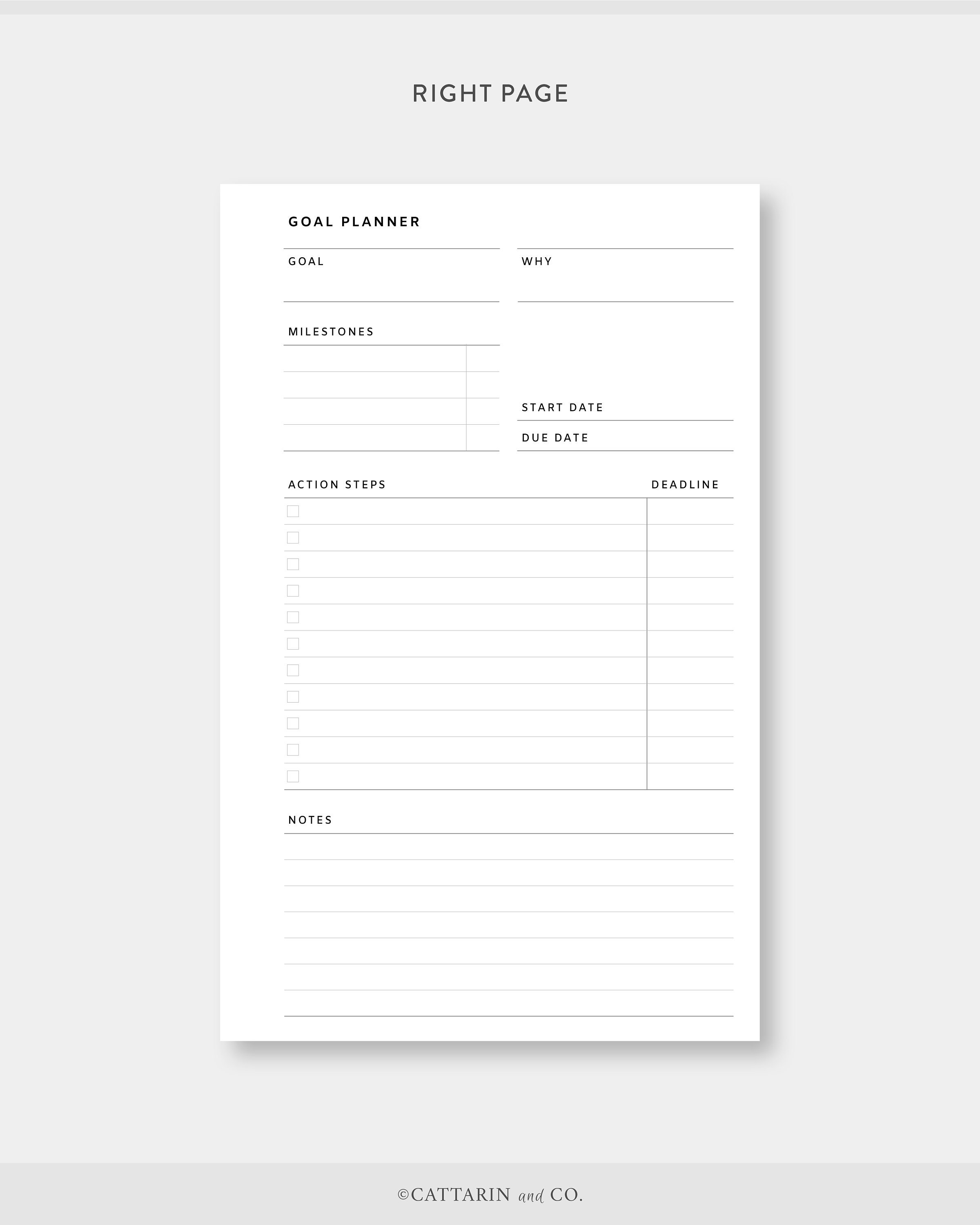 Weekly Goal Review Journal