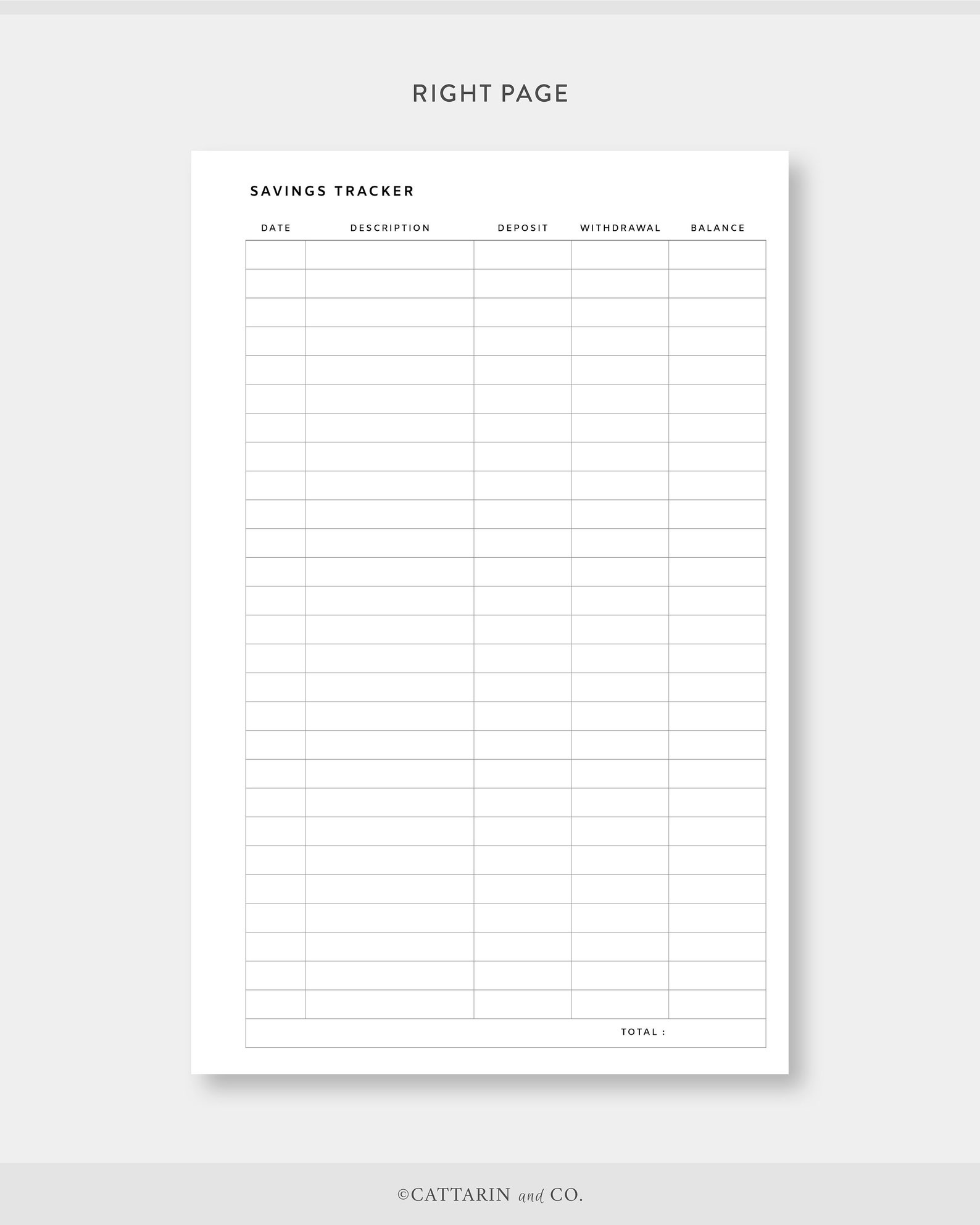 Half Letter, Savings Tracker Printable - Etsy