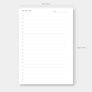 A6, Daily to Do List Checklsit | Day on One Page | Undated Simple ...