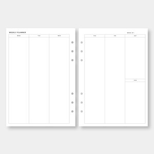 A5, Weekly Planner Printable | Week on Two Pages | Undated - Etsy