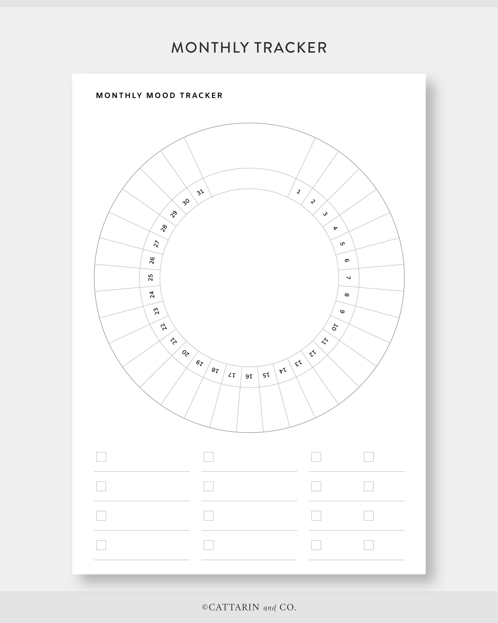 A4 US Letter Mood Tracker Printable Monthly Yearly Mood - Etsy India