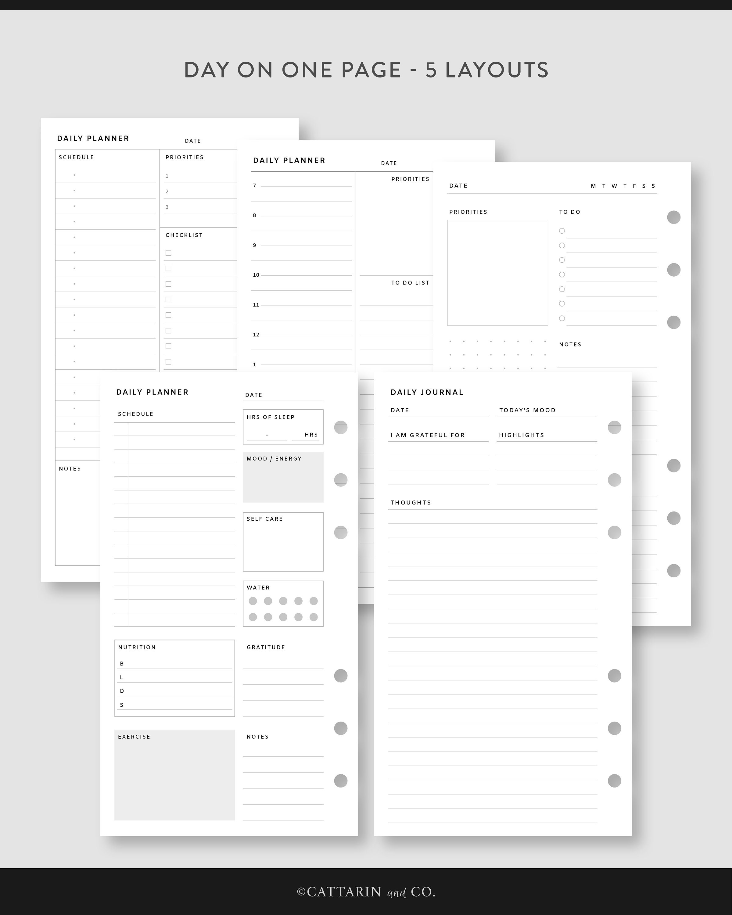 Personal, Undated Planner Bundle | Printable Planner Kit | Yearly ...