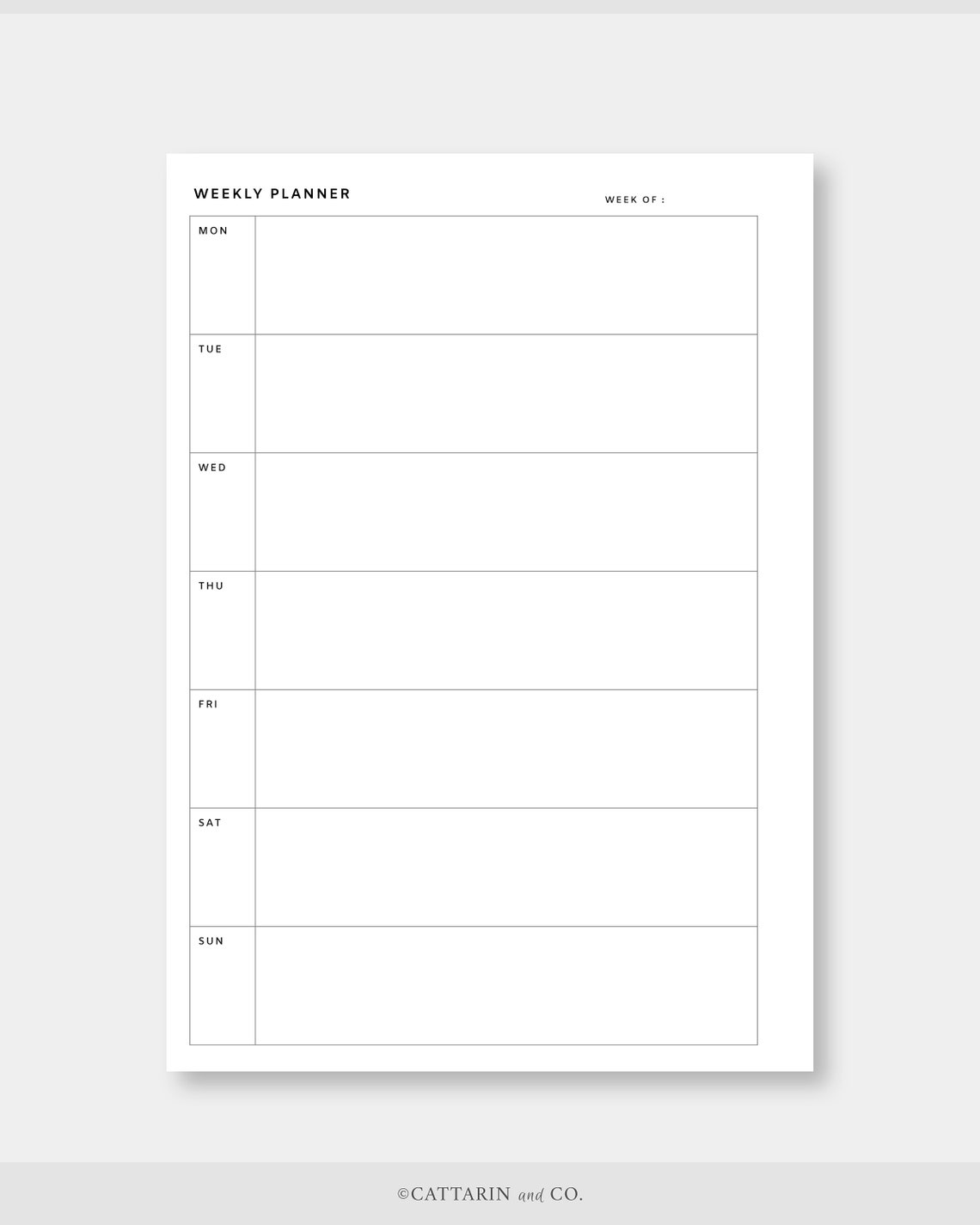 A5 Weekly Planner Printable Grid Paper Week on Two Pages Etsy