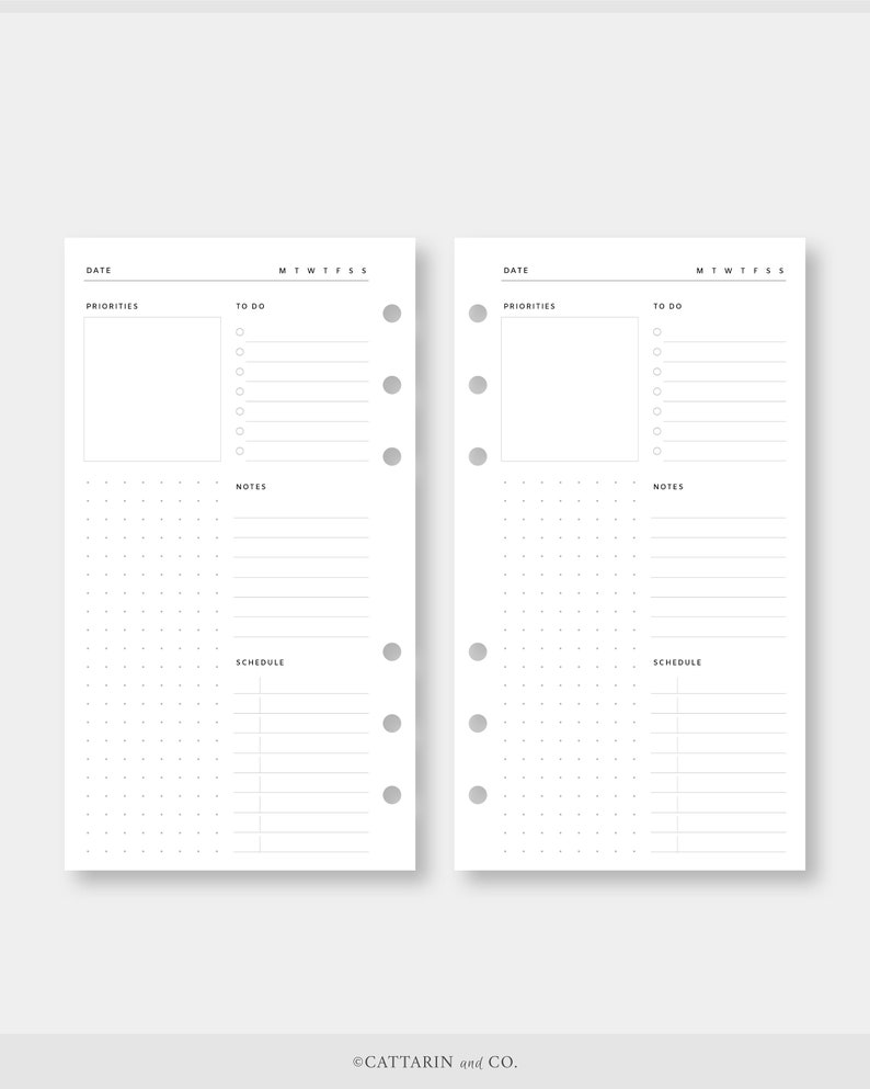 Personal, Undated Daily Planner Printable | Day on One Page | to Do ...