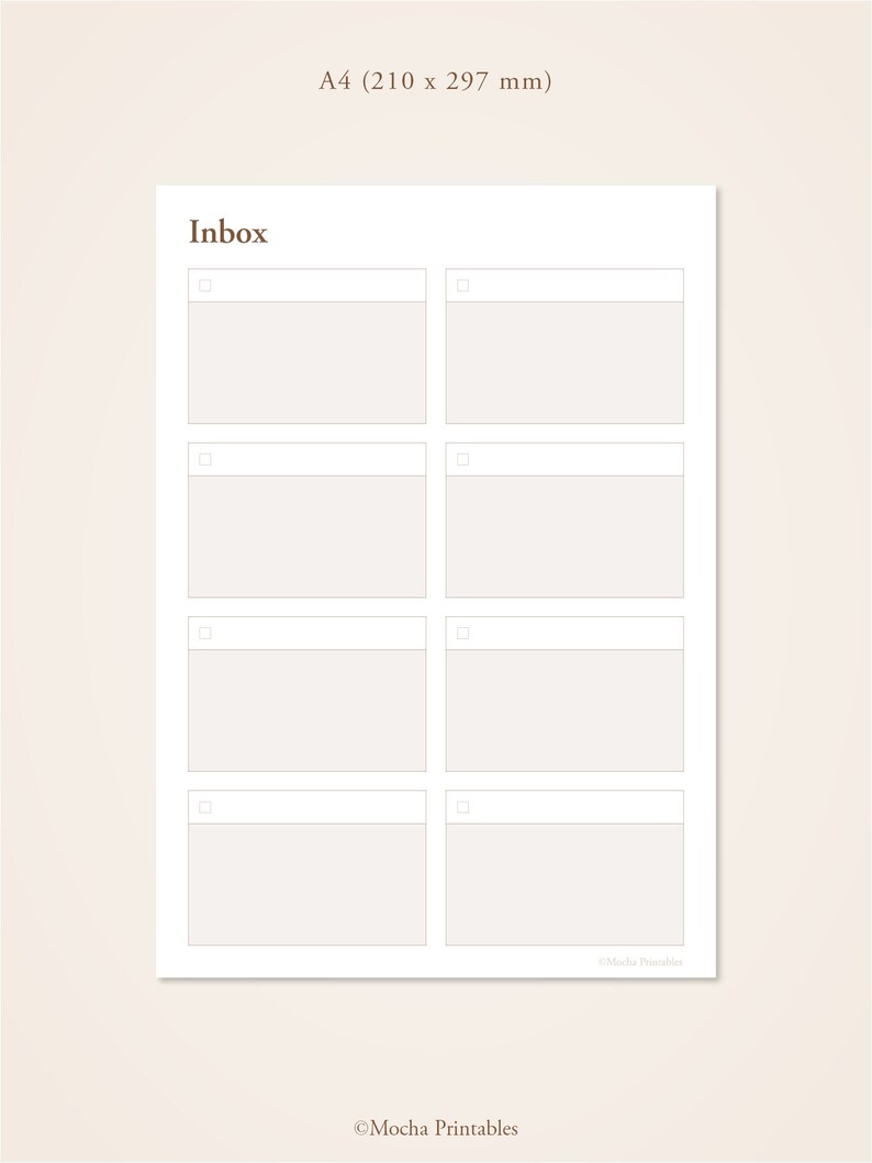 Inbox Dashboard Printable | Inbox Tracker Template | Brain Dump List ...