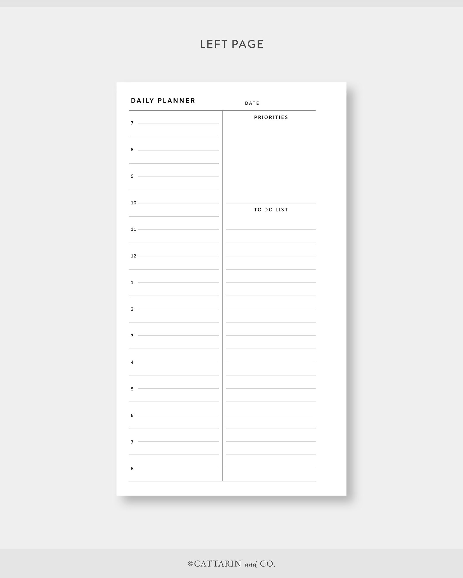 Personal, Half Hourly Daily Schedule Printable Day on One Page Undated ...