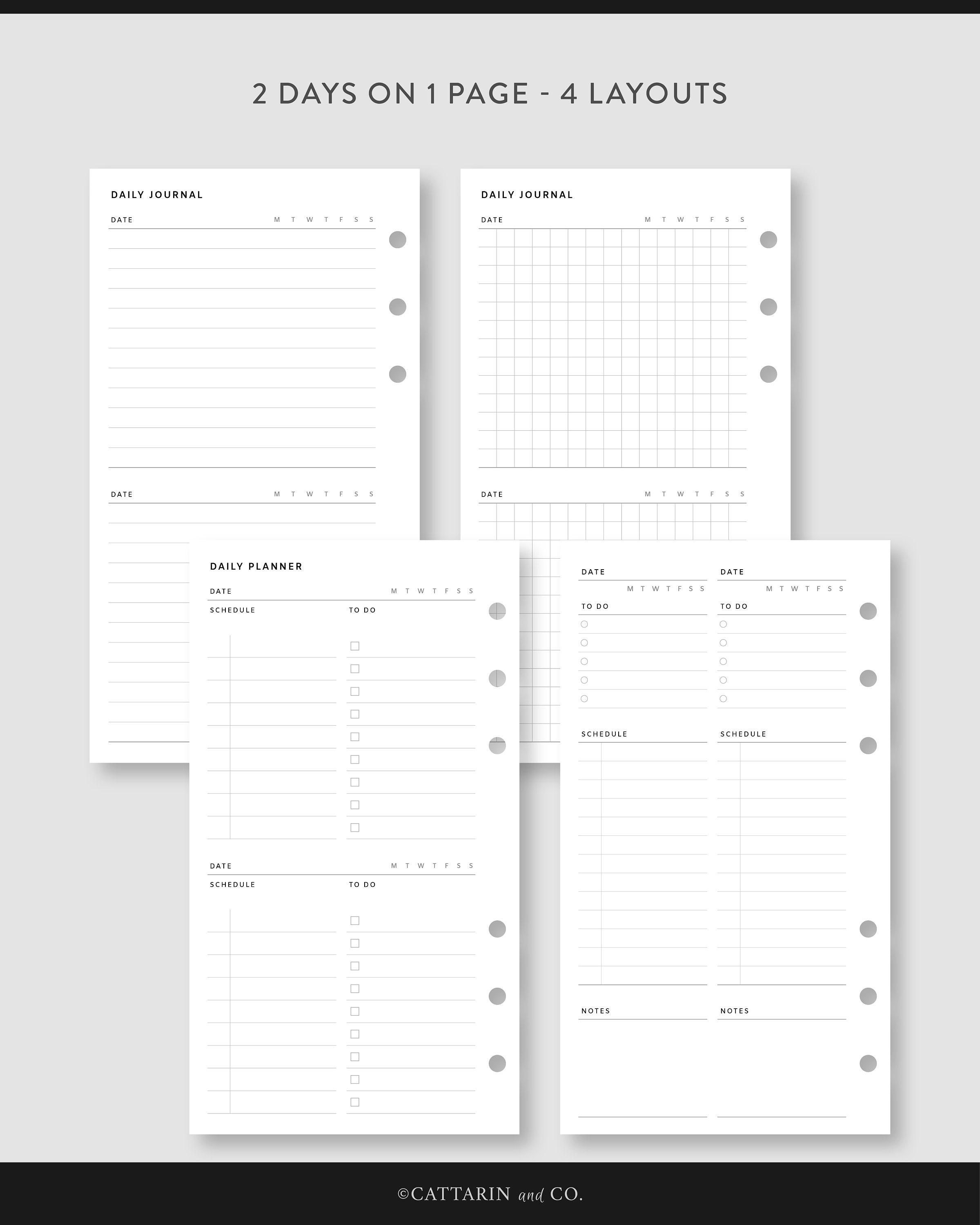 Personal, Undated Planner Bundle | Printable Planner Kit | Yearly ...