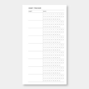 Personal, Monthly Habit Tracker Printable | Routin Track | Simple ...
