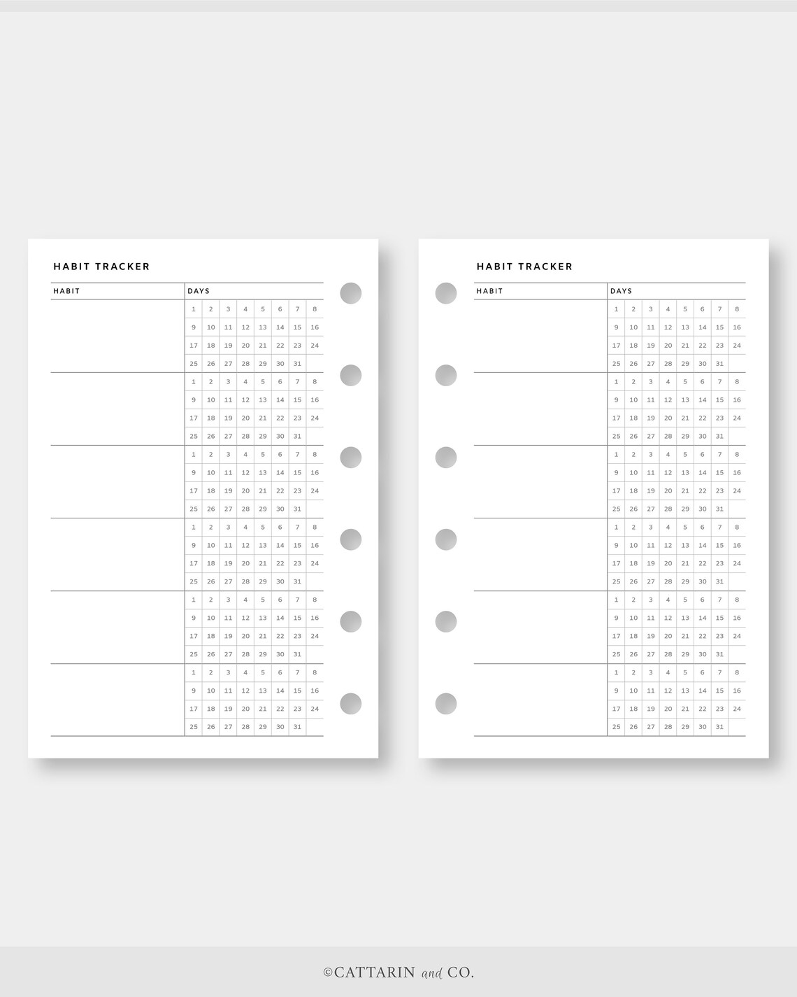 Pocket, Monthly Habit Tracker Printable | Routin Track | Simple Minimal ...