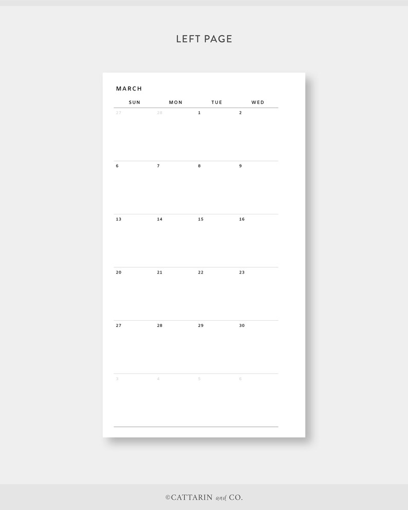 Personal 2022 Dated Monthly Planner Printable Calendar Etsy