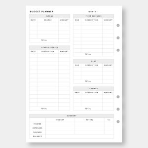 A5, Budget Planner Printable - Etsy