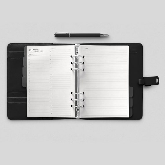 A5 Daily Planner, 2 Pages per Day, 5 Pages per Month (Style A