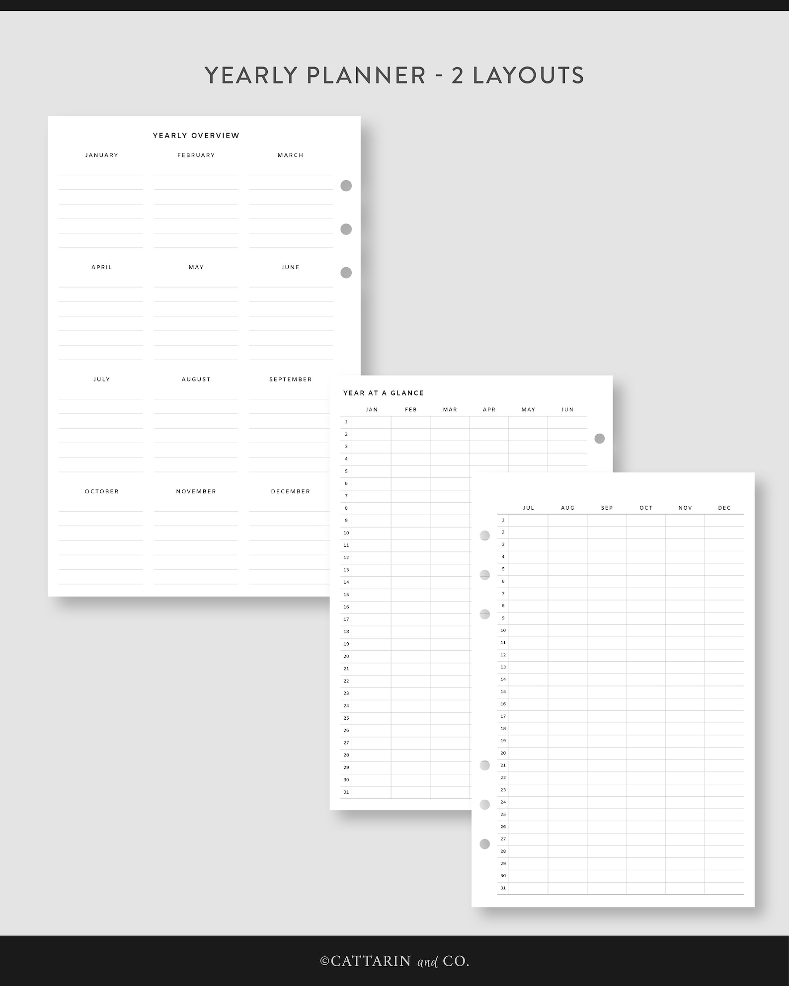 Half Letter Undated Planner Bundle Printable Planner Kit - Etsy