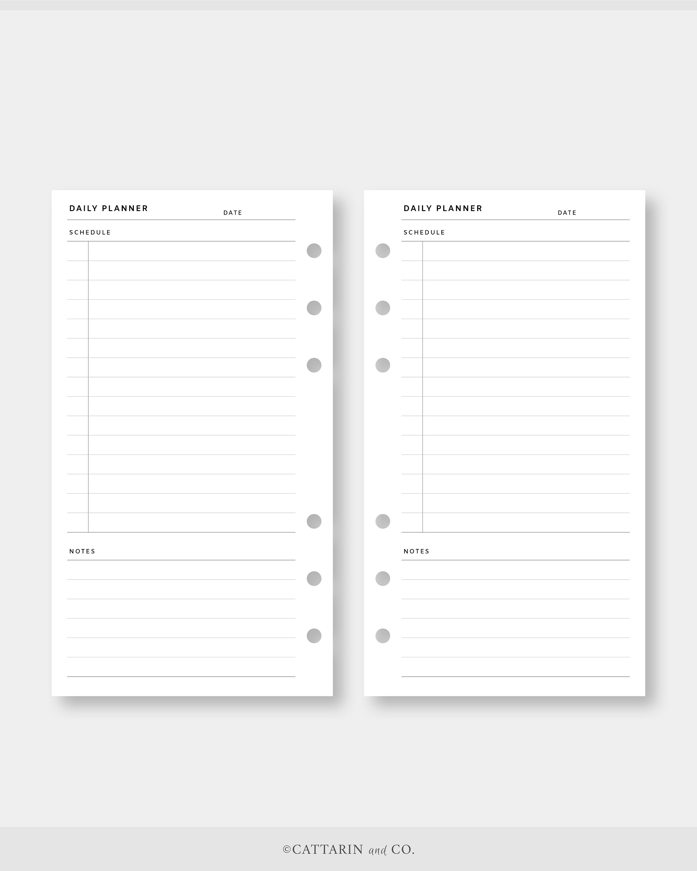 Personal, Daily Planner Printable Scheduler | Day on One Page | Undated ...