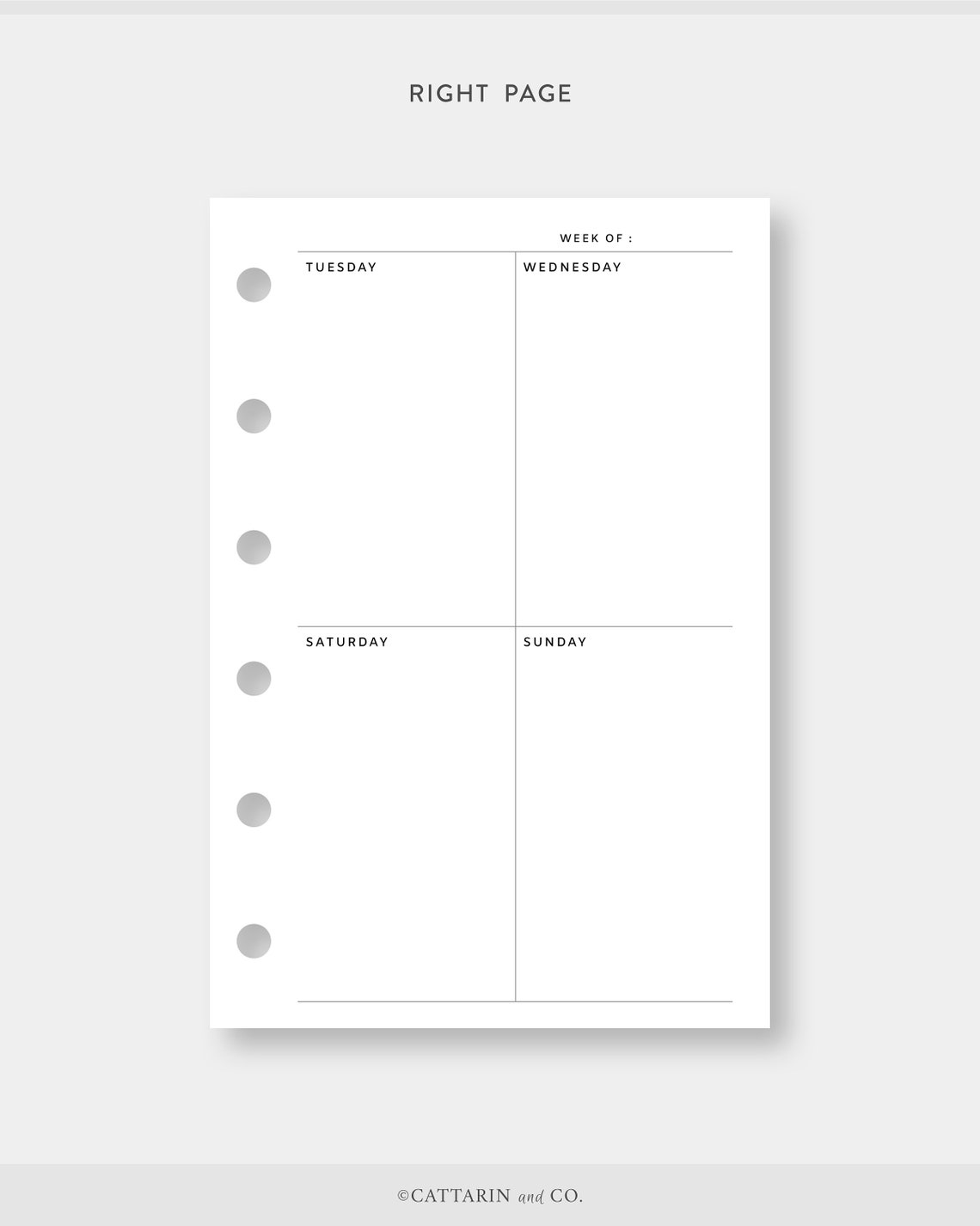 Pocket Weekly Planner Printable Week on Two Pages Undated - Etsy