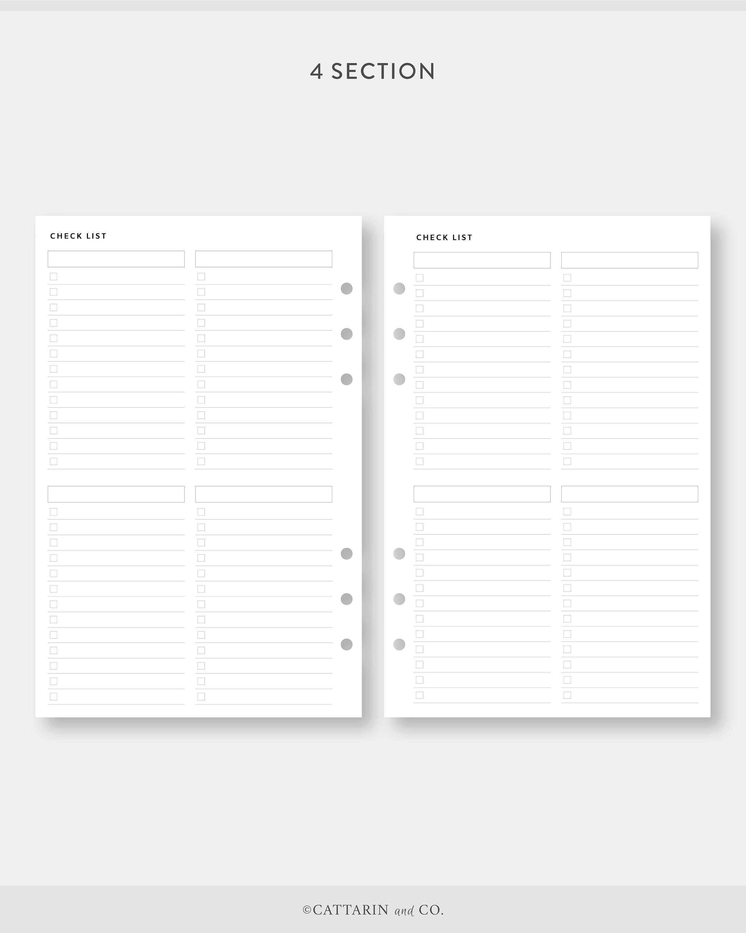 Half Letter Check List Printable Blank to Do List Template - Etsy