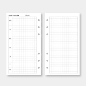 Personal, Undated Weekly Planner Grid Paper | Week on Two Pages | WO2P ...