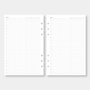 Half Letter, Daily Planner Printable, Grid Notes | Day on One Page ...