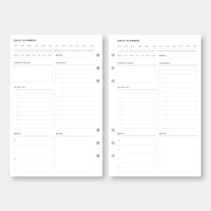 Half Letter, Daily Planner Printable - Etsy