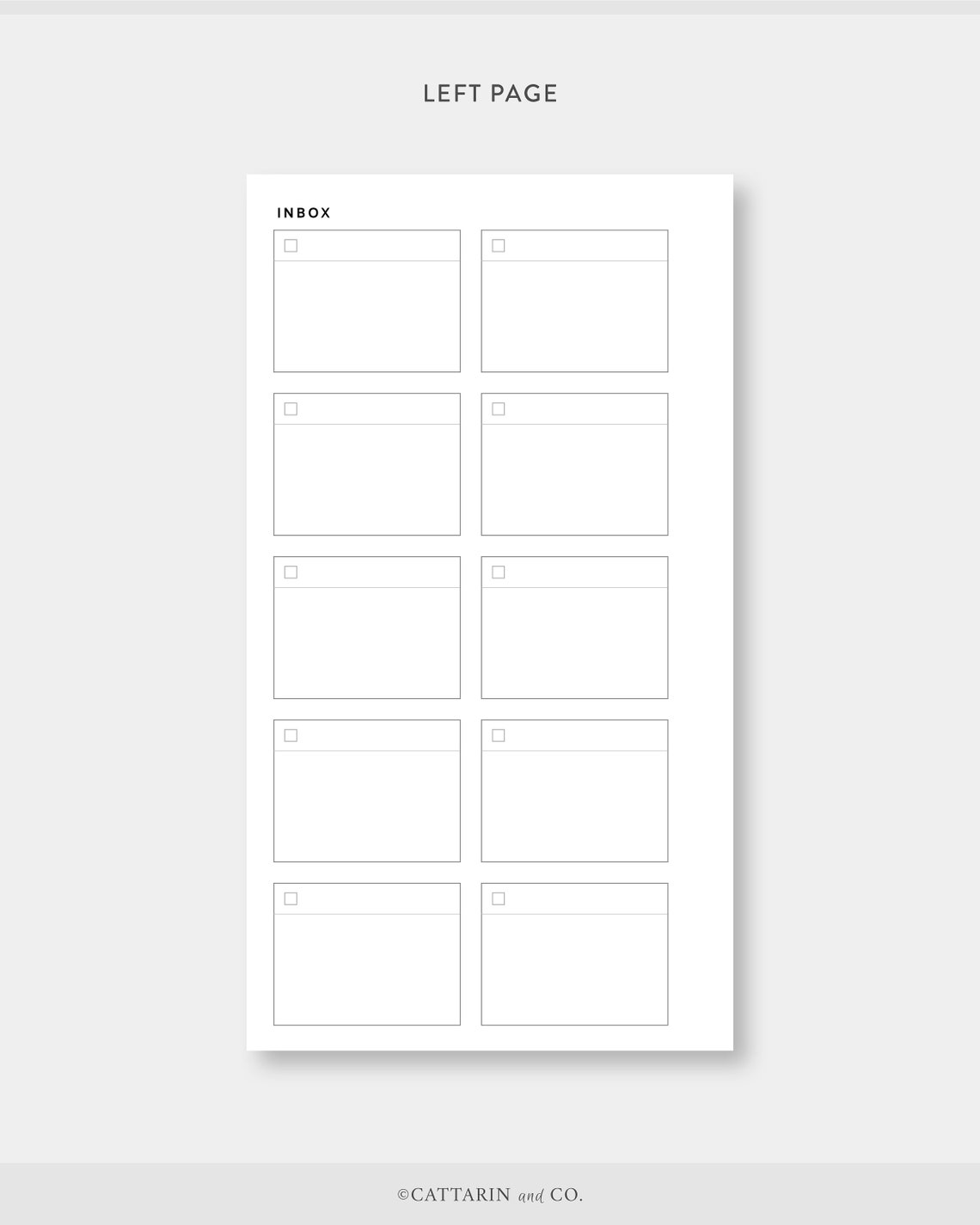 Personal, Inbox Dashboard Printable | Blank, Grid Layout | Inbox ...