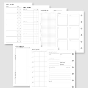 Pocket, Undated Planner Bundle | Printable Planner Kit | Yearly ...