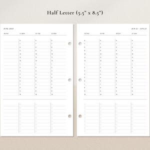 Veckoplanerare 2027–2028 | Timschema med att-göra-layout i PDF-format | A4, A5, US Letter, Half Letter, FC, Personlig, Personlig bred bild 5