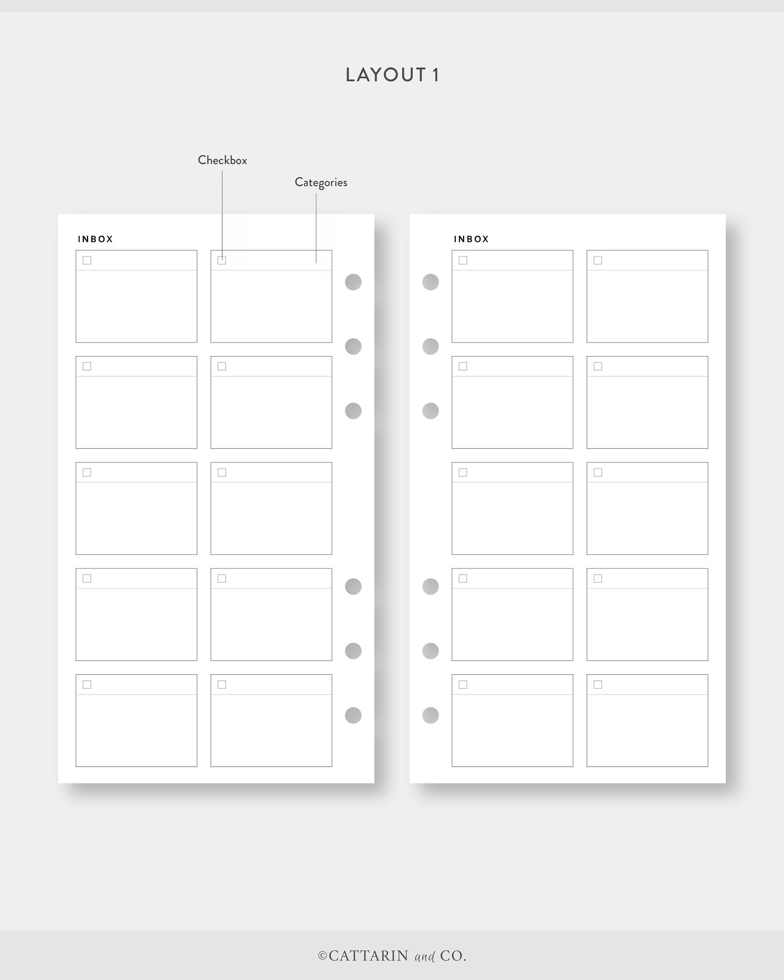 Personal, Inbox Dashboard Printable | Blank, Grid Layout | Inbox ...