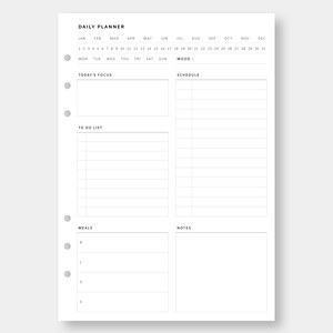 A5, Daily Planner Printable - Etsy