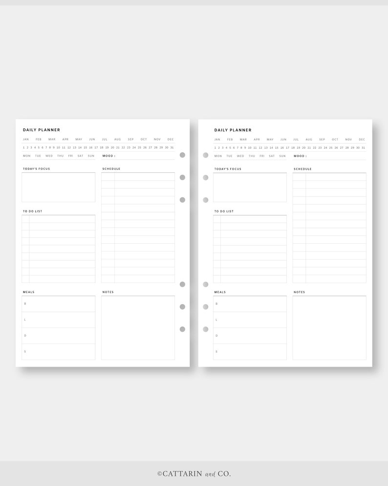 A5 Daily Planner Printable - Etsy