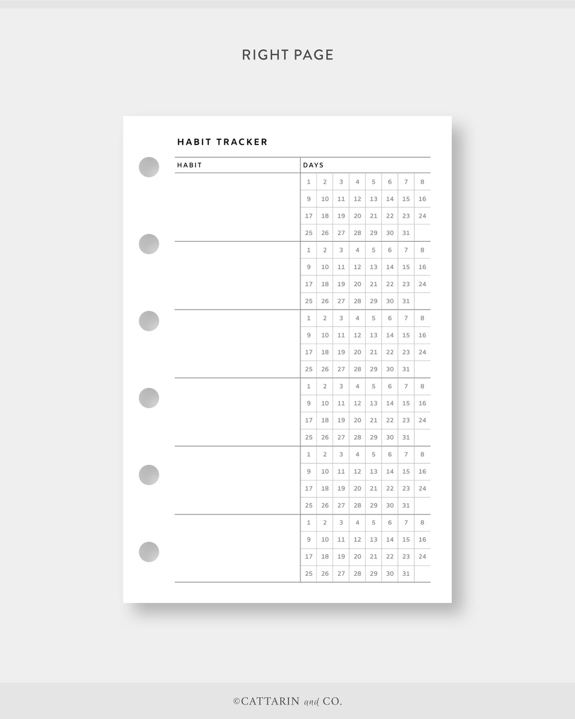 Pocket, Monthly Habit Tracker Printable | Routin Track | Simple Minimal ...