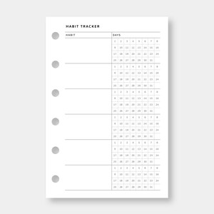Pocket, Monthly Habit Tracker Printable | Routin Track | Simple Minimal ...