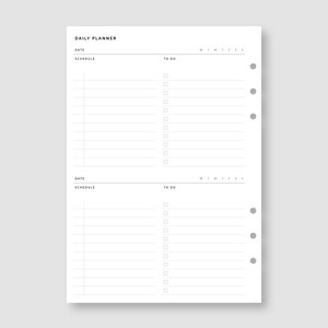 A5, Daily Planner Bundle | Printable Pdf Inserts | Daily Agenda, Daily ...