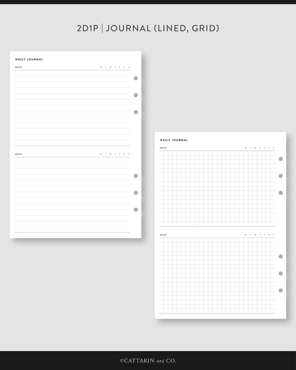A5 Daily Planner Bundle Printable Pdf Inserts Daily Etsy