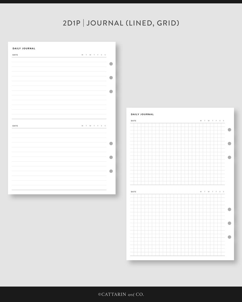 A5, Daily Planner Bundle Printable Pdf Inserts Daily Agenda, Daily Task ...