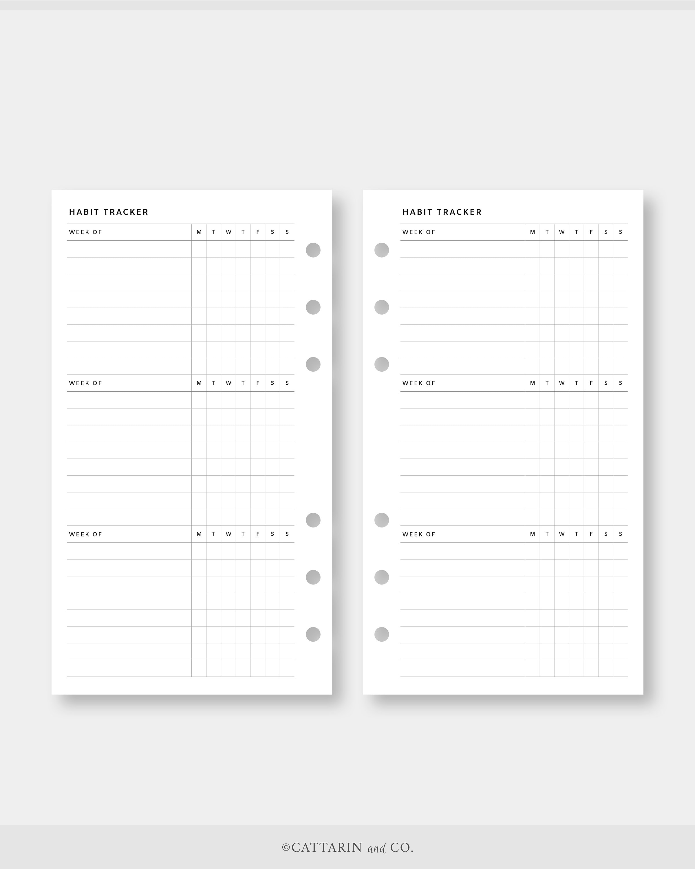 Personal, Weekly Habit Tracker Printable | Routin Track | Simple ...