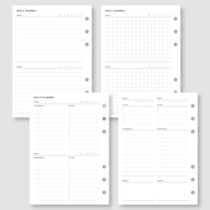 A6, Undated Planner Bundle | Printable Planner Kit | Yearly, Monthly ...